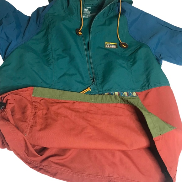 L.L.Bean Colorblock Mountain Classic Anorak Pullover Hoodie - Picture 4 of 12